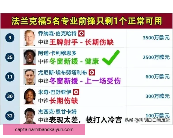 法兰克福球队结构解析：当前阵容框架与战术体系分析